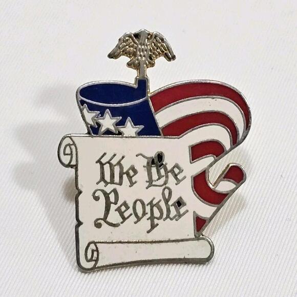Other - Vintage We The People Patriotic American Declaration Flag Lapel Hat Pin